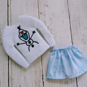 Olaf Elf Sweater Holiday Christmas Elf sweater, Holiday snowman sweater, Elf prop, Elf clothes, Elf dress up