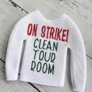 On strike Elf sweater, Holiday lights sweater, Elf prop, Elf clothes, Elf dress up