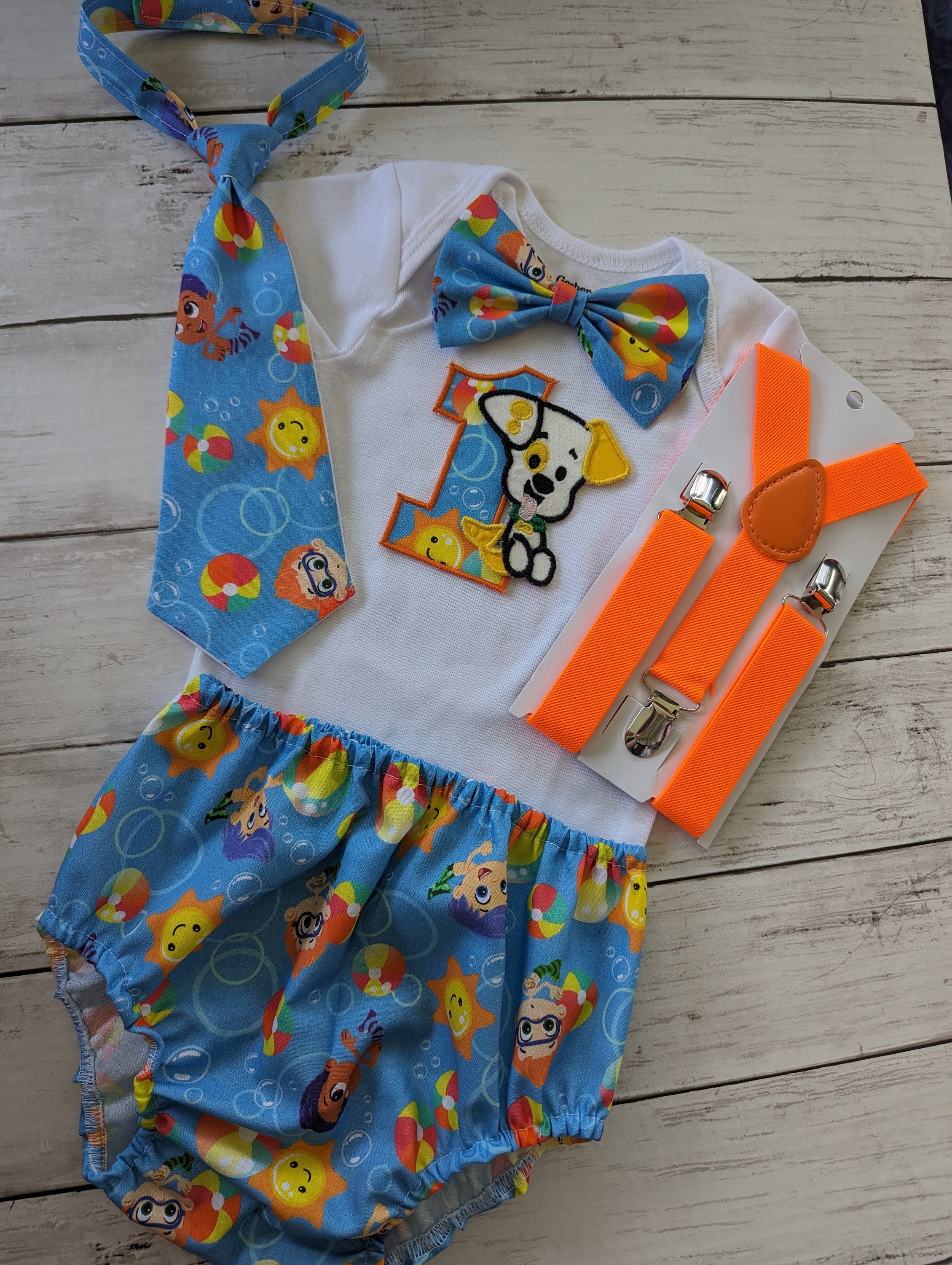 Bubble guppies 1st shop birthday outfit for boy