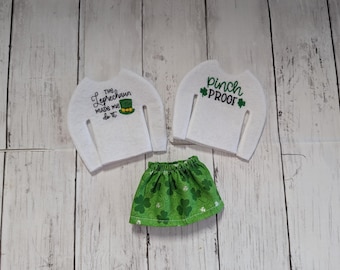 St Patrick's day elf sweater,  lucky Elf Shirt Sweater, Elf sweater, Holiday sweater, Elf prop, Elf clothes, Elf dress up