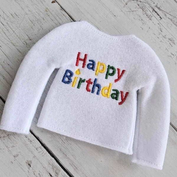 Happy Birthday Elf sweater, Holiday lights sweater, Elf prop, Elf clothes, Elf dress up