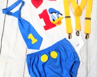 Donald Duck First Birthday Outfit Donald Duck cake outfit