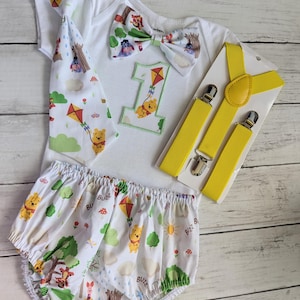 Winnie the Pooh First Birthday Outfit Winnie the Pooh smash cake outfit
