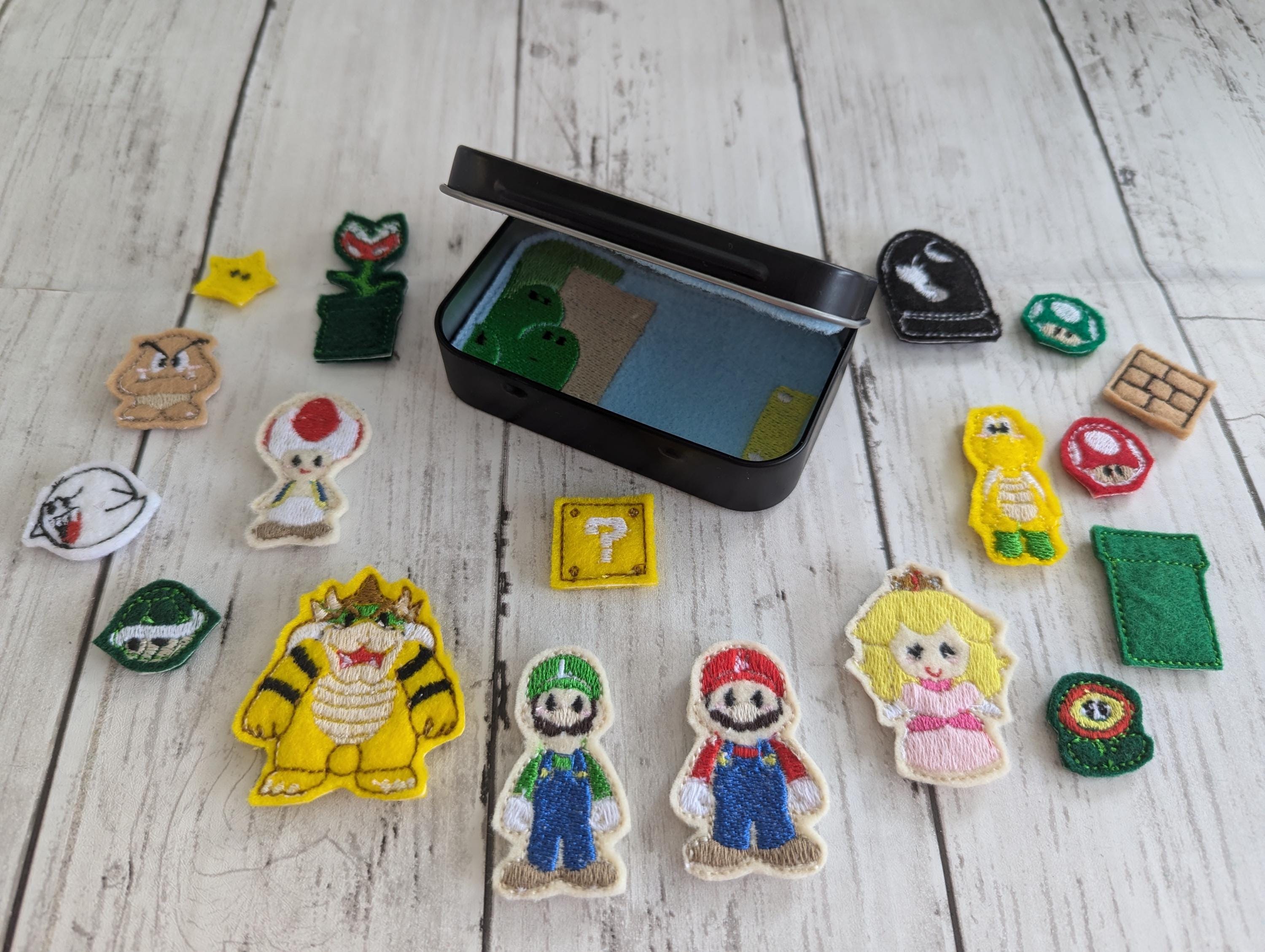 Super Mario Pocket Playset, Tin Playset, Pretend Play, Quite Time Play ...