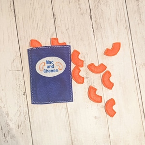 Felt Pretend Play Mac and Cheese , Pretend food, Pretend snacks, Preschool toy, Learning Toys,  Quite time toys, Play Kitchen