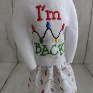I&#39;m back Elf Sweater Holiday Christmas Elf sweater, Holiday sweater, Elf prop, Elf clothes, Elf dress up