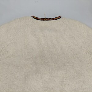 Free People Boho Boucle Bell Oversized Two Faced Embroidered Blue Red Jacket S image 12