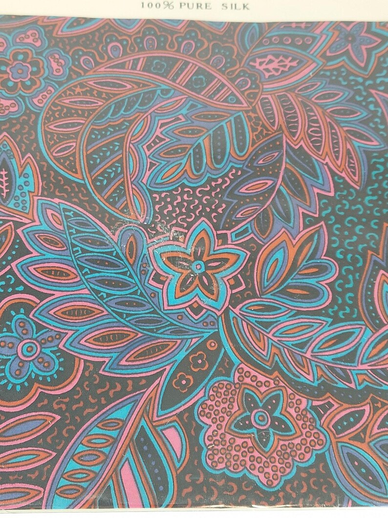Naked Silk Y2K Deadstock Paisley Anthropologie 100% Seidenschal Bild 2