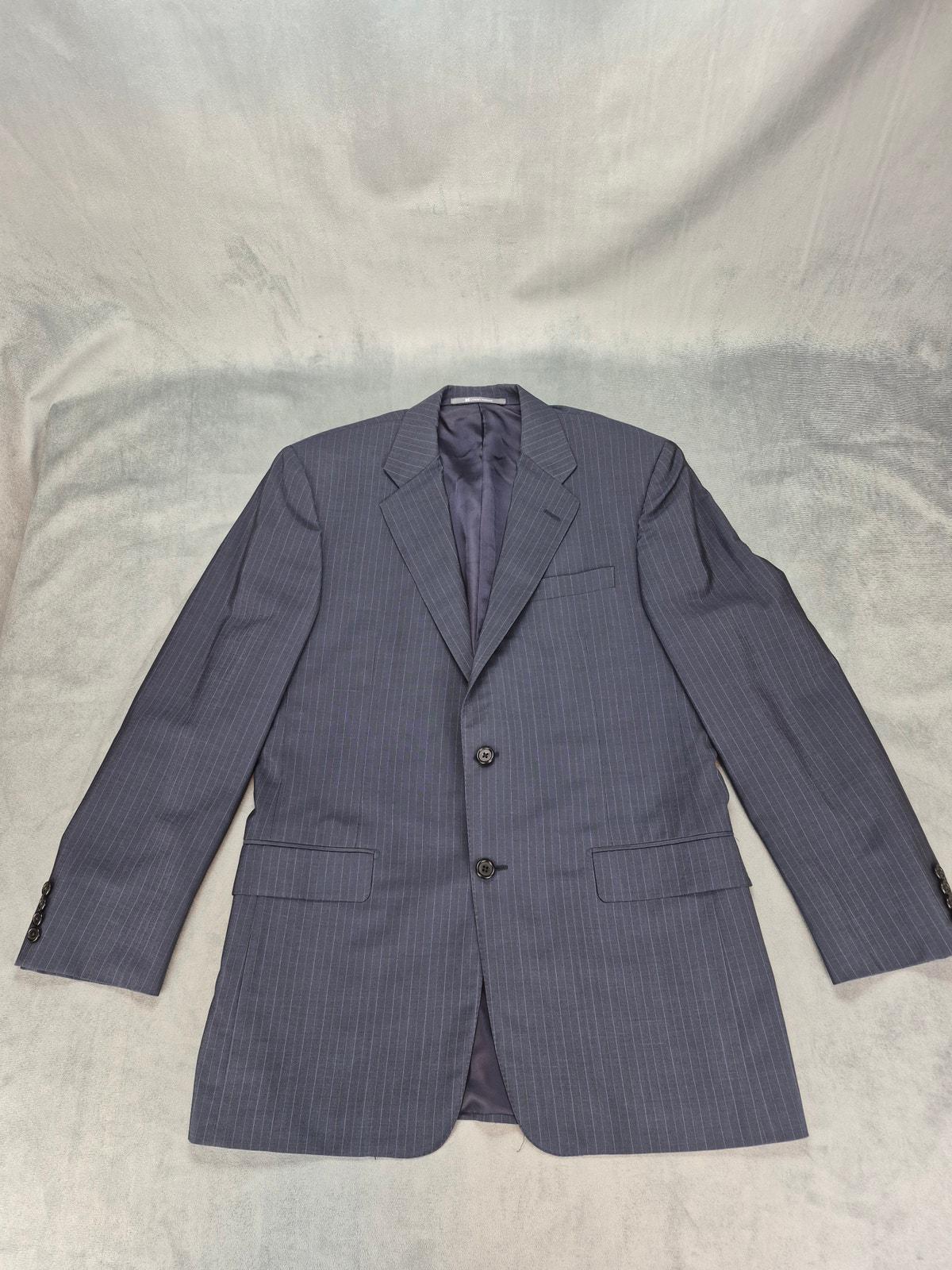 Hickey Freeman, Hickey Freeman Mens Navy Pinstripe Vintage Matson Blazer Wool Mohair Blend 40R