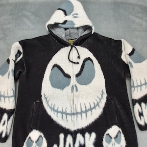 Tejidos Ruminahui Jack Skellington Vintage Y2k Grunge Goth Sweater Hoodie M image 2