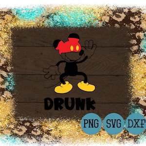 DRUNK Mouse SVG File • Funny Drinking Rude Sarcastic Cutting File Design • svg png dxf