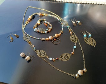 Layered Boho Set with Leaf Motif--items can be purchased separately. Just message me.