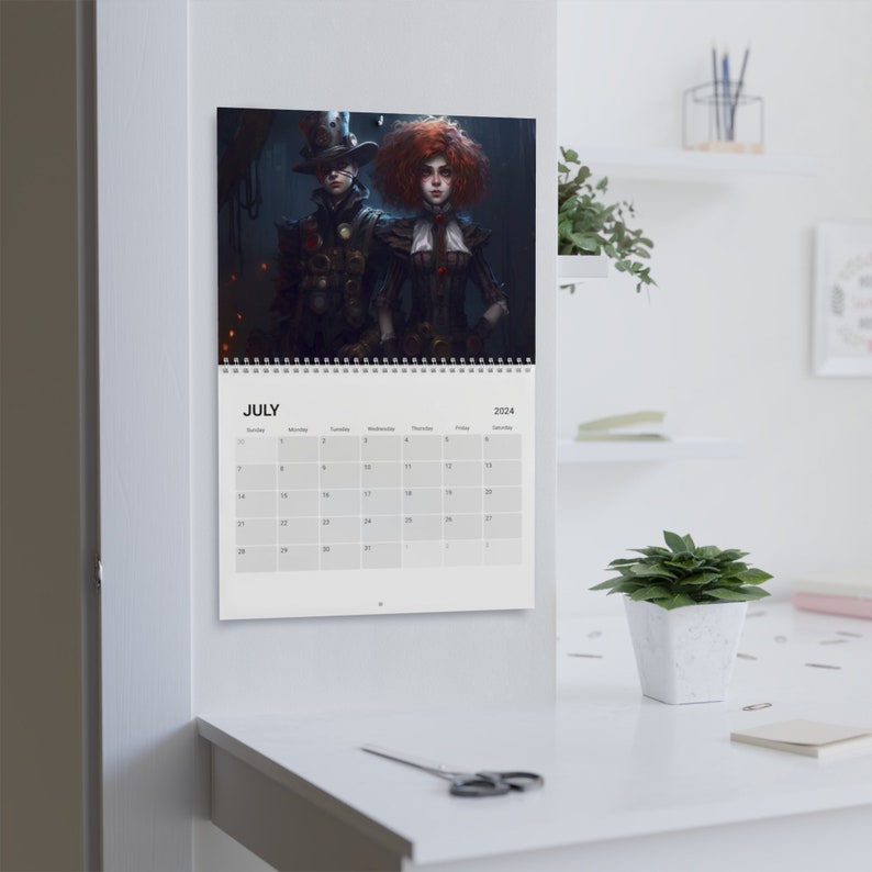 Raggedy Ann and Andy 2024 Calendar Steampunk Goth Style Neo Etsy