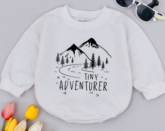 Tiny Adventurer Baby Romper Cute Baby Bodysuit Baby Shower Gift Adventure Baby Outfit Woodland Style