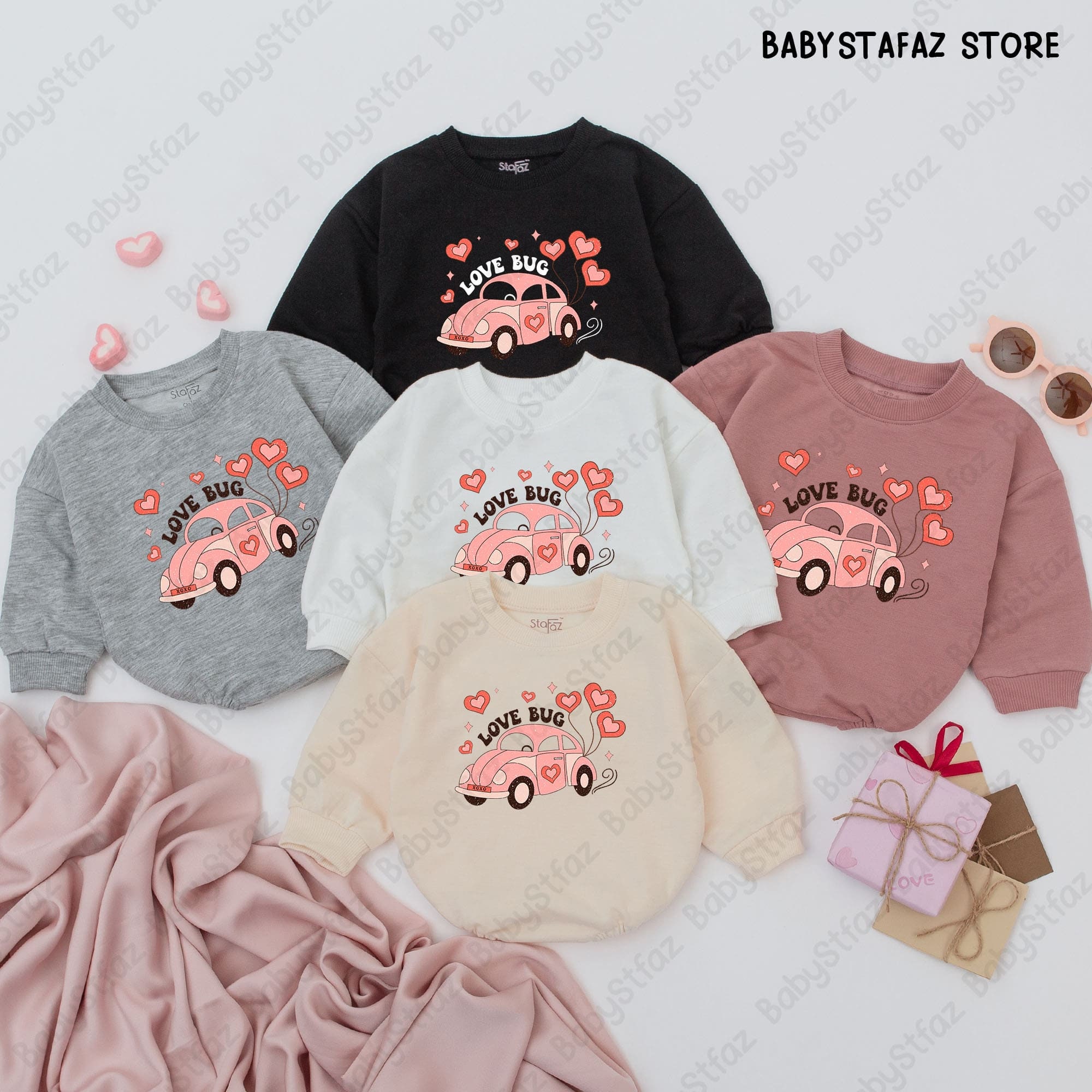 Love Bug Baby Romper, Cute Baby Clothes Car Retro Valentines Baby Bodysuit Cute Baby Gift Funny Kids Outfit, baby girl valentine Clothes