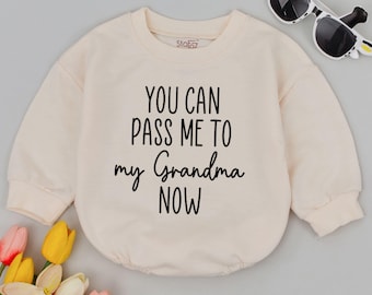 Grandma Baby Romper Funny Baby Bodysuit Baby Shower Gift New Grandma Gift Cute Keepsake Style