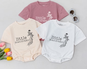 Little Mandrake Baby Romper, Wizard Bodysuit, Magic Baby, Cute Baby Bodysuit, Pregnancy Reveal, Newborn, baby shower gift, Potterhead Gift