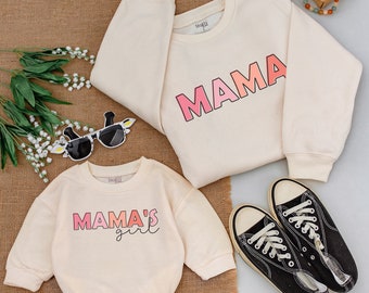 MATCHING MAMA & MINI Sweatshirts, Mother Daughter Baby Romper, Gift for Mom, Matching Mommy and Me Outfit, Mama And Baby Shirt, New Mom Gift