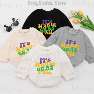 It&#39;s Mardi Gras Y&#39;all baby Outfit, Mardi Gras baby Romper, Mardi Gras Apparel, mardi gras parade, 1st mardi gras baby clothes, Baby  Shower