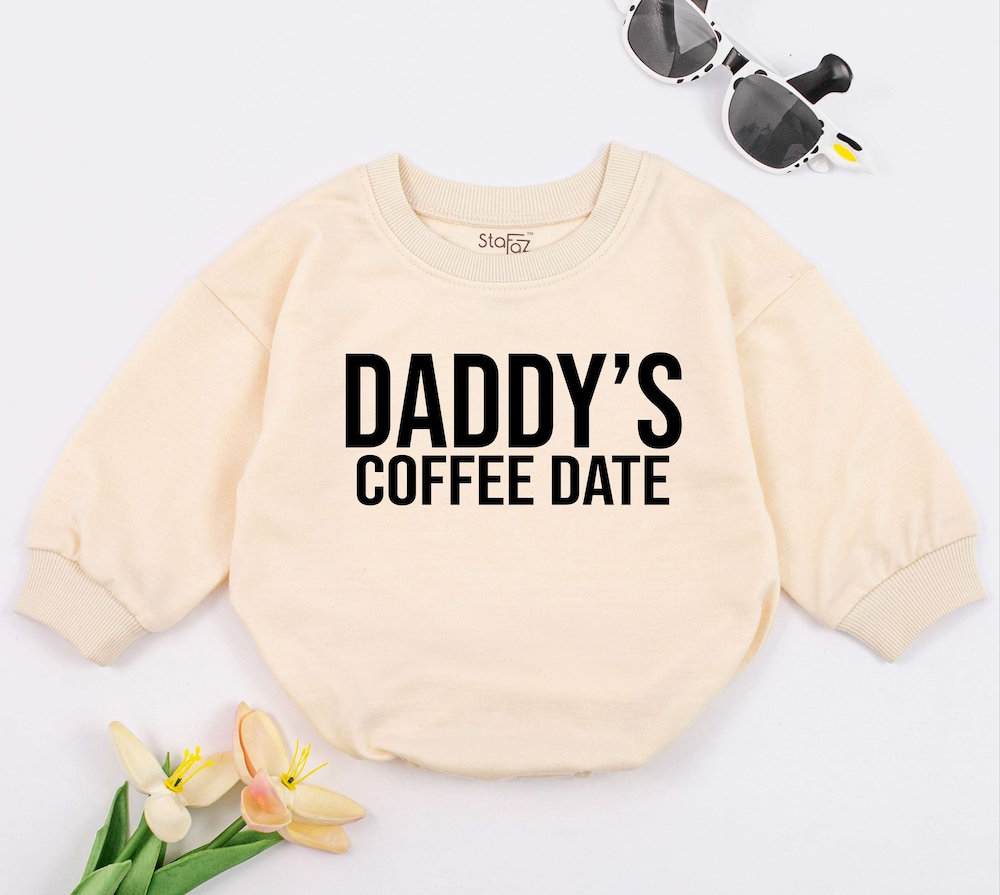 Baby Girl Outfit Daddy'S Coffee Date Baby Romper, Daddy'S Girl Romper, Daddy Daughter Baby Clothes, Father'S Day Gift, Daddy'S Girl Outfit, Newborn For Girls Daddys Girl Tee Gifts For Day Prowallart