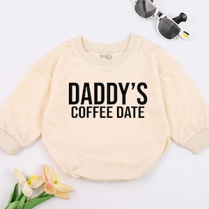 Daddy&#39;s Coffee Date Baby Romper, Daddy&#39;s Girl Romper, Daddy Daughter Baby Clothes, Father&#39;s Day Gift, Daddy&#39;s Girl Outfit, Newborn for Girls