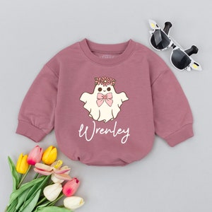 Mono de bebé fantasma hippie, mono de burbujas, sudaderas de Halloween, atuendo de Halloween para bebé, ropa de otoño para bebé, mono para recién nacido.