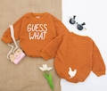 Guess What Chicken Butt Baby Romper, Funny Baby Bodysuit, Baby Shower Gift, Gender Neutral Baby Gift, Rae Dunn, Double Sided romper