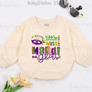 Little Miss Mardi Gras baby Outfit, Mardi Gras baby Romper, Mardi Gras Apparel, mardi gras parade, 1st mardi gras baby clothes, Baby  Shower