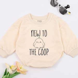 New to the Coop Baby Romper, Chicken Announcement Gift, Baby Shower Gift, Baby Outfit, Cute baby Clothing, Baby announcement, Baby Clothes