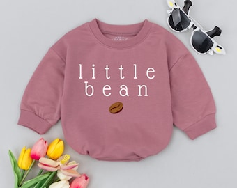 Little Bean Baby Romper, Coffee Baby Romper, Little Bean Romper, Unisex Baby Outfit, Minimalist Baby Clothes, Gender Neutral Baby