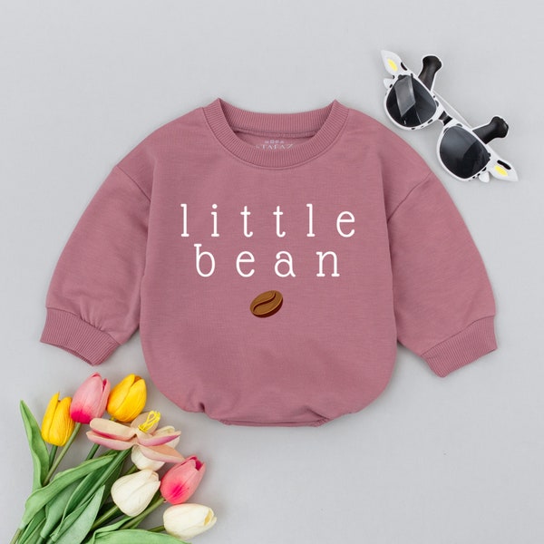 Little Bean Baby Romper, Coffee Baby Romper, Little Bean Romper, Unisex Baby Outfit, Minimalist Baby Clothes, Gender Neutral Baby