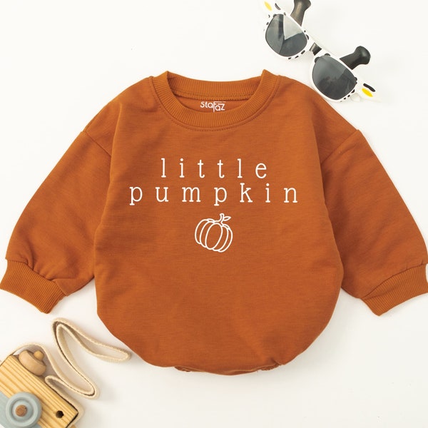 Little Pumpkin Baby Romper, Natural Fall Baby Bodysuit, Cute Fall Bodysuit, Pumpkin Baby Gift, Hello Pumpkin Baby Clothes, Pumpkin Outfit