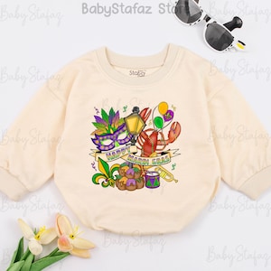 Mardi Gras baby Outfit, Mardi Gras baby Romper, Girls Mardi Gras Apparel, mardi gras parade, Baby Shower, 1st mardi gras baby clothes