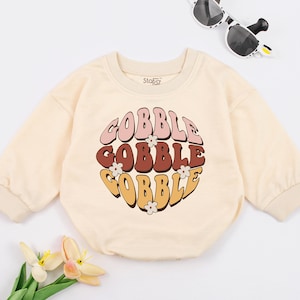 Gobble Gobble Baby Romper, Thanksgiving Shirt, Thanksgiving Outfit, First Thanksgiving Romper, Baby Shower Gift, Turkey Day Outfits