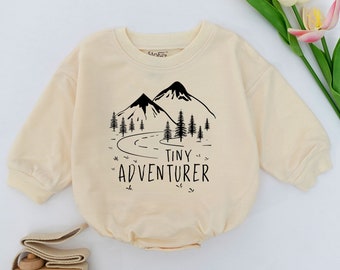 Tiny Adventurer Baby Romper, Adventure Baby Outfit, Forest Clothes, Travel Baby Gift, Adventure Bodysuit, Woodland Camping Hiking Explore