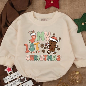 Funny Christmas Baby Outfit, Bubble Romper, 1st Christmas, Baby Shower, first christmas baby outfit, Christmas Clothes, newborn clothes