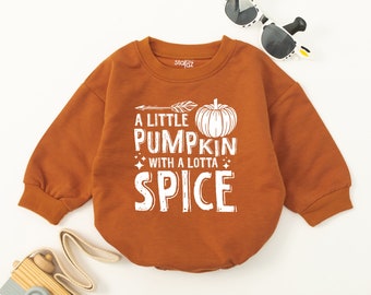 Little Pumpkin Baby Romper, Cute Fall Baby Clothes, Cute Pumpkin Baby Outfit, Fall Baby Gift, Natural Fall Baby Costume, Pumpkin Spice Gift
