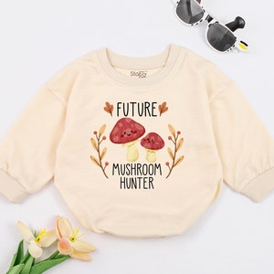 Future Mushroom Hunter Baby Bodysuit, Mushroom Forager Baby Outfit, Mushroom clothes,Adventure One Piece, neutral Bodysuit, Baby Shower Gift