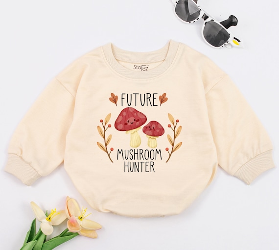 Future Mushroom Hunter Baby Bodysuit, Mushroom Forager Baby Outfit, Mushroom clothes,Adventure One Piece, neutral Bodysuit, Baby Shower Gift