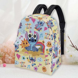 Stitch Backpack, Manana Sera Bonito Stitch Backpack, Stitch Cartoon Backpack, Back to School Gift, Cartoon Bag, Custom Backpack Gift