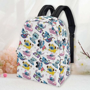 Stitch Backpack, Cute Stitch Backpack, Stitch Cartoon Backpack, Back to School Gift, Cartoon Bag, Custom Backpack, Backpack Gift