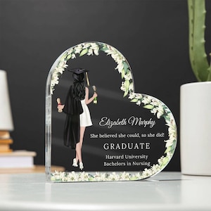 College-Abschluss kundenspezifische Acrylplakette personifiziertes Geschenk für graduiertenklasse von 2025 einzigartigem Andenken-Collegeleistung