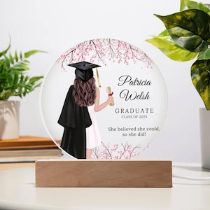 College-Abschluss kundenspezifische Acrylplakette personifiziertes Geschenk für graduiertenklasse von 2025 einzigartigem Andenken-Collegeleistung