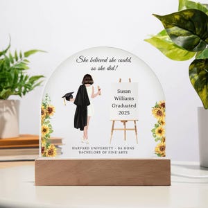 College-Abschluss kundenspezifische Acrylplakette personifiziertes Geschenk für graduiertenklasse von 2025 einzigartigem Andenken-Collegeleistung
