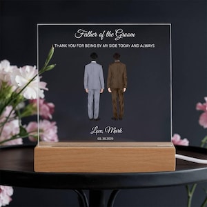 Father in Law gift acrylic plaque sentimental keepsake wedding gift from daughter in law son in law personalized present birthday gift