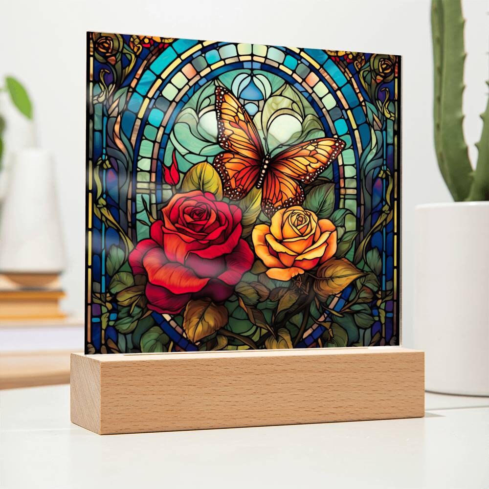 Personalized Butterfly Acrylic Plaque - Gift Idea For Christmas main image 1