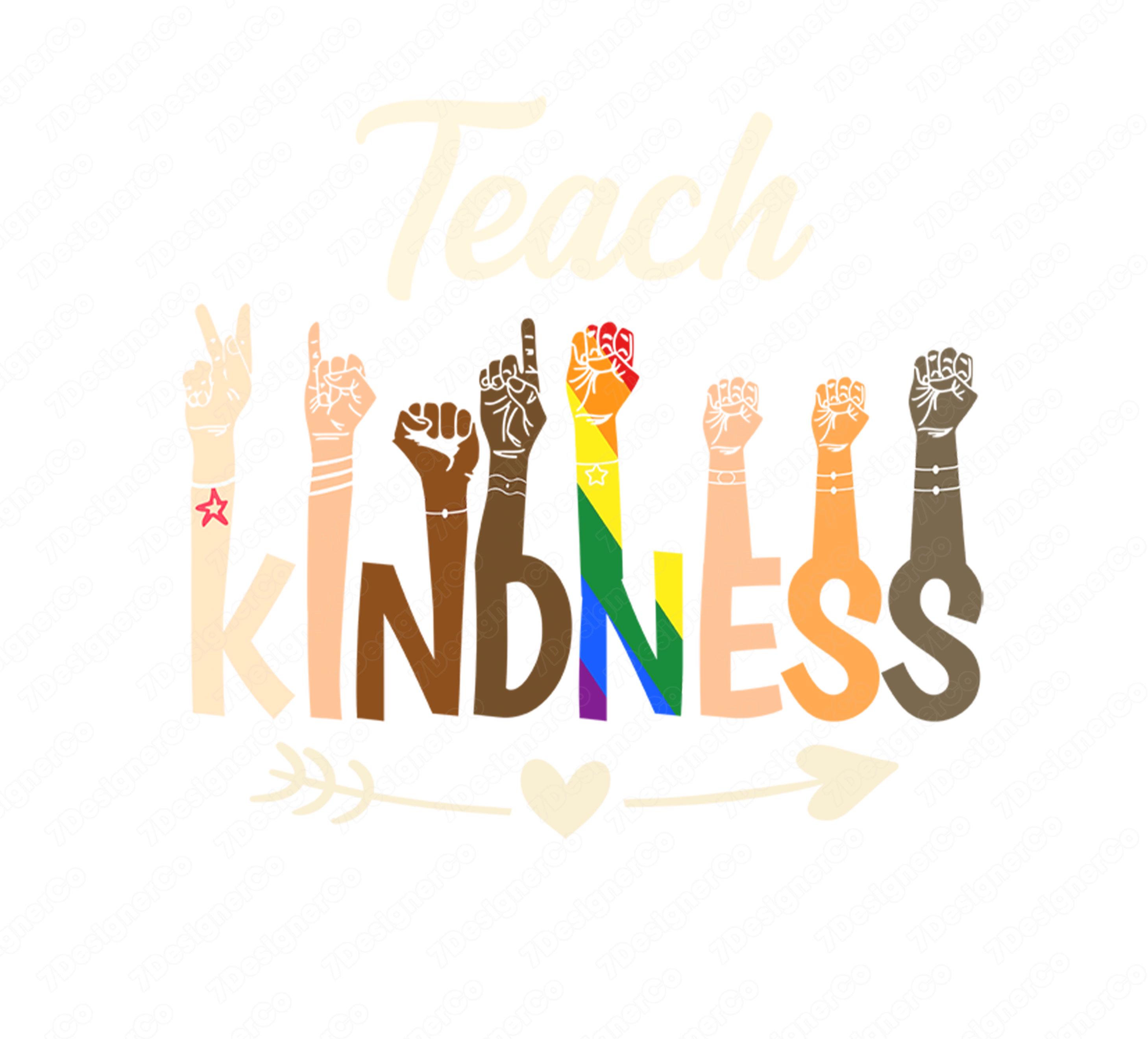 Teach Kindness PNG: Unity Day Sign Language Design (digital Download ...