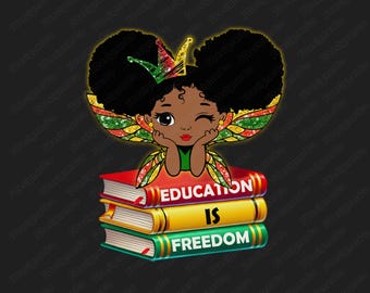 Educación es Libertad PNG: Diseño del Mes de la Historia Afroamericana (Descarga digital)