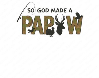 Pêche à la papaye PNG, Christian Hunting Design (téléchargement numérique)