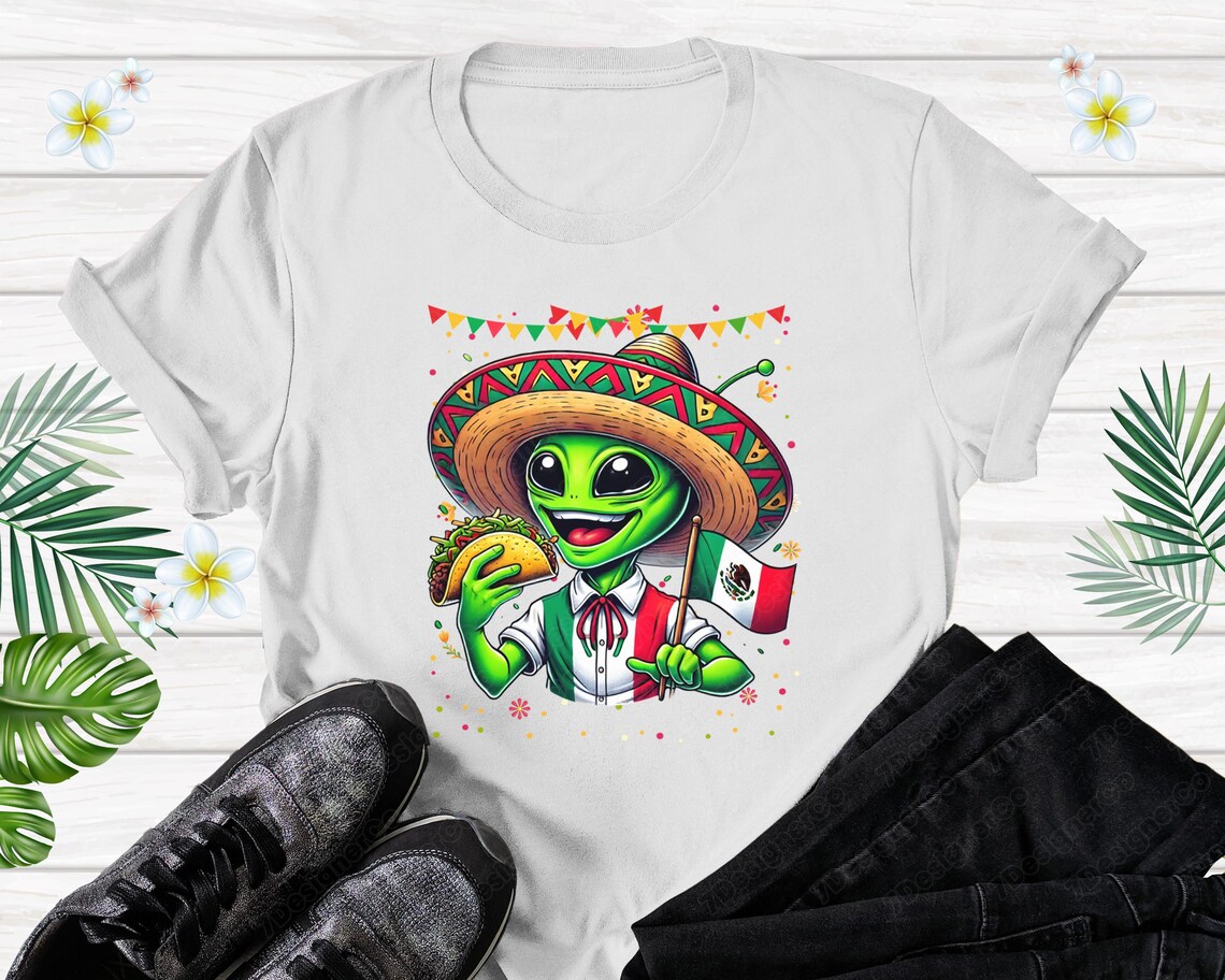 Alien Eating Taco Png, Cinco De Mayo Png, Mexican Fiesta Png, Mexican ...
